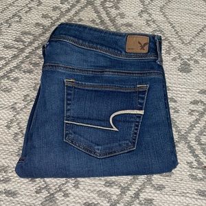 American Eagle size 12 long dark wash jeans
